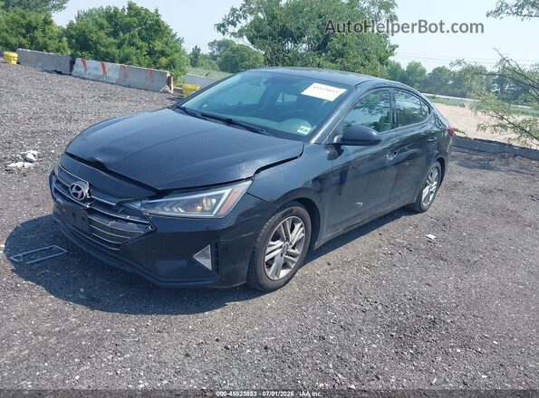 5NPD84LF9LH612416 2020 HYUNDAI ELANTRA Black წინა მარცხენა ხედი სამი მეოთხედიდან
