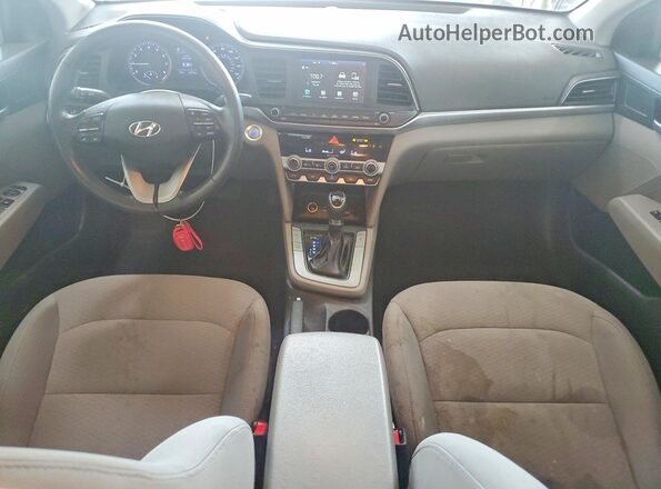 5NPD84LF9LH624646 2020 HYUNDAI ELANTRA Blue Вид панелі приладів