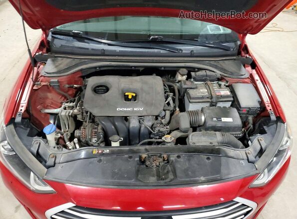 5NPD84LFXHH010731 2017 HYUNDAI ELANTRA Red Widok wnętrza z tyłu