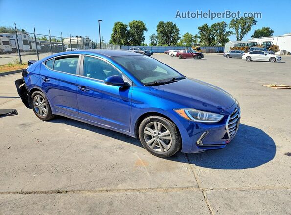 5NPD84LFXHH049173 2017 HYUNDAI ELANTRA Blue Передня права чверть