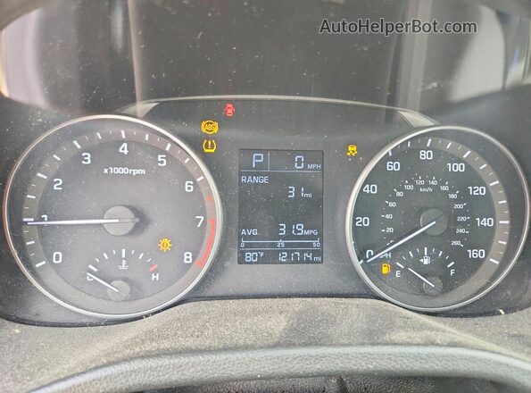 5NPD84LFXHH060979 2017 HYUNDAI ELANTRA Синий Вид щитка приборов