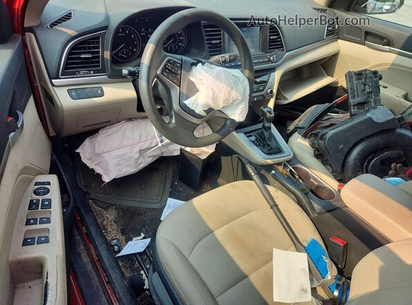 5NPD84LFXHH080617 2017 HYUNDAI ELANTRA Red Вид панелі приладів