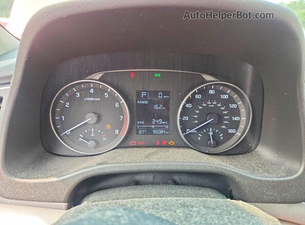 5NPD84LFXHH080617 2017 HYUNDAI ELANTRA Red Вид щитка приладів