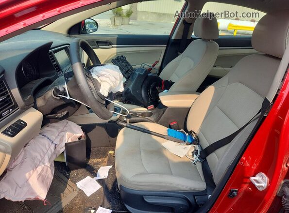 5NPD84LFXHH080617 2017 HYUNDAI ELANTRA Red Вид салону спереду