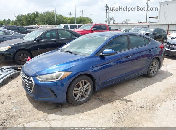 5NPD84LFXHH176392 2017 HYUNDAI ELANTRA Blue წინა მარცხენა ხედი სამი მეოთხედიდან
