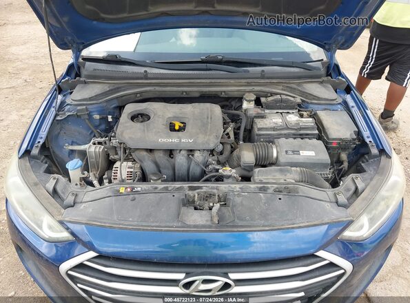 5NPD84LFXHH176392 2017 HYUNDAI ELANTRA Blue უკანა ხედი