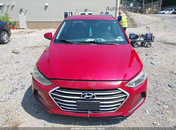 5NPD84LFXHH176473 2017 HYUNDAI ELANTRA Red Instrument cluster view