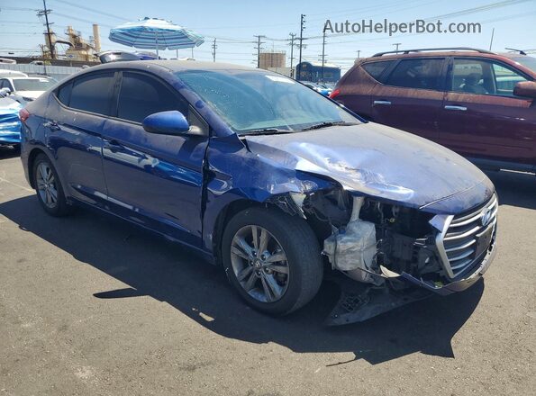 5NPD84LFXJH224303 2018 HYUNDAI ELANTRA Blue Передня права чверть
