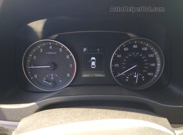 5NPD84LFXJH224303 2018 HYUNDAI ELANTRA Blue Вид щитка приладів