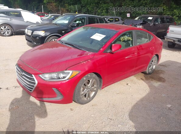 5NPD84LFXJH226195 2018 HYUNDAI ELANTRA Red Vista tres cuartos delantera izquierda