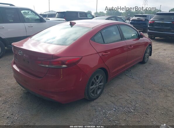 5NPD84LFXJH226195 2018 HYUNDAI ELANTRA Red Trasero derecho