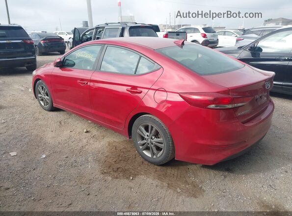 5NPD84LFXJH226195 2018 HYUNDAI ELANTRA Red Trasero izquierdo