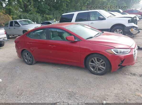 5NPD84LFXJH226195 2018 HYUNDAI ELANTRA Red Vista interior trasera