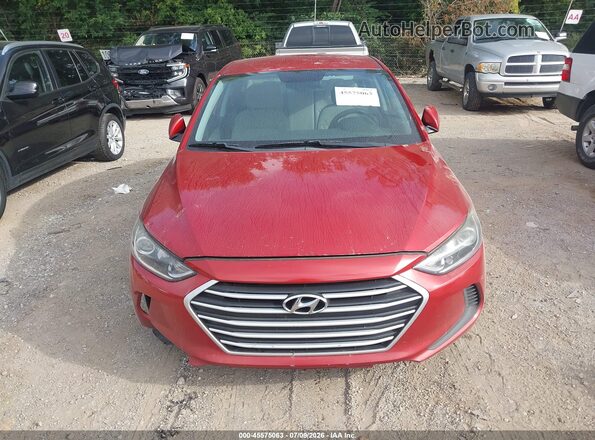 5NPD84LFXJH226195 2018 HYUNDAI ELANTRA Red Vista del cuadro de instrumentos