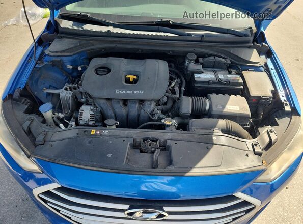 5NPD84LFXJH261058 2018 HYUNDAI ELANTRA Blue უკანა სალონის ხედი
