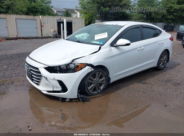 5NPD84LFXJH271346 2018 HYUNDAI ELANTRA White წინა მარცხენა ხედი სამი მეოთხედიდან
