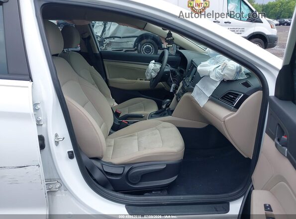 5NPD84LFXJH271346 2018 HYUNDAI ELANTRA White წინა სალონის ხედი