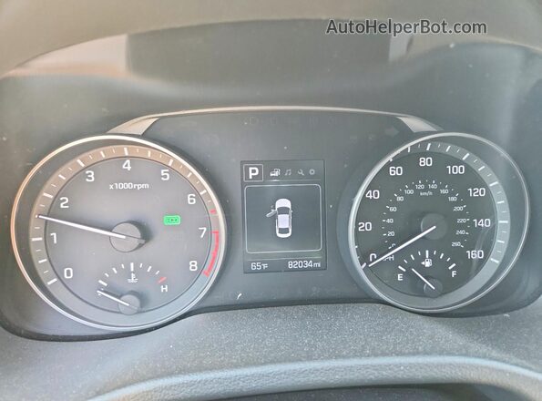 5NPD84LFXJH277051 2018 HYUNDAI ELANTRA Black Widok zestawu wskaźników