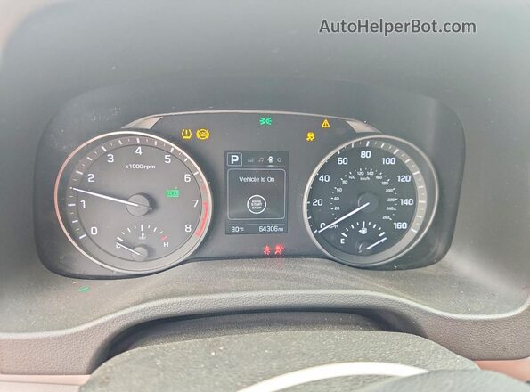 5NPD84LFXJH293931 2018 HYUNDAI ELANTRA Silver Вид щитка приладів