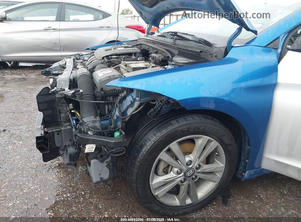 5NPD84LFXJH302045 2018 HYUNDAI ELANTRA Blue Вид спереду