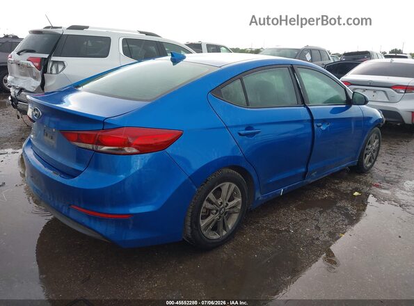 5NPD84LFXJH302045 2018 HYUNDAI ELANTRA Blue Задня права чверть
