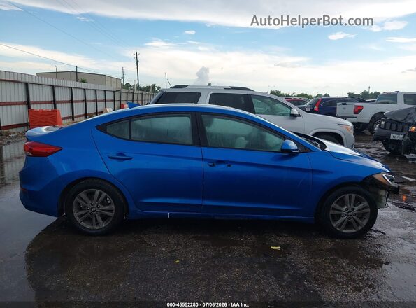 5NPD84LFXJH302045 2018 HYUNDAI ELANTRA Blue Вид задньої частини салону