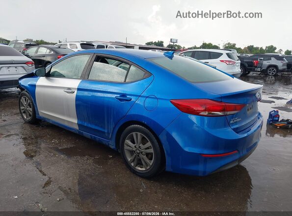 5NPD84LFXJH302045 2018 HYUNDAI ELANTRA Blue Задня ліва чверть