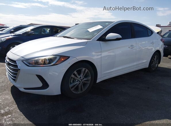 5NPD84LFXJH303941 2018 HYUNDAI ELANTRA White Առջևի ձախ երեք քառորդ տեսարան