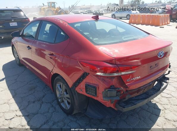 5NPD84LFXJH353562 2018 HYUNDAI ELANTRA Red Հետևի ձախ