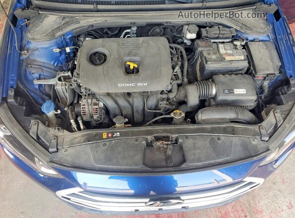 5NPD84LFXJH362620 2018 HYUNDAI ELANTRA Синий Вид задней части салона