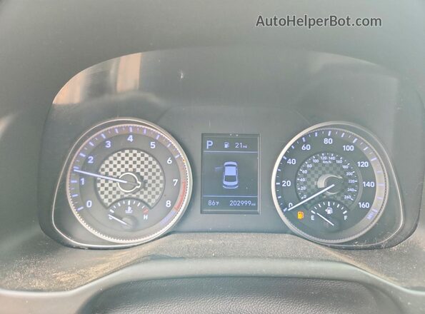 5NPD84LFXKH403958 2019 HYUNDAI ELANTRA Black ხელსაწყოთა პანელის ხედი