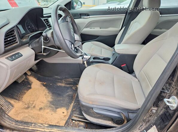 5NPD84LFXKH403958 2019 HYUNDAI ELANTRA Black წინა სალონის ხედი
