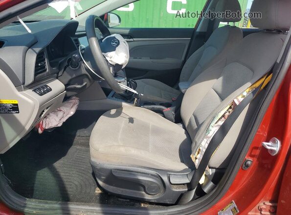 5NPD84LFXKH408822 2019 HYUNDAI ELANTRA Red Widok wnętrza z przodu