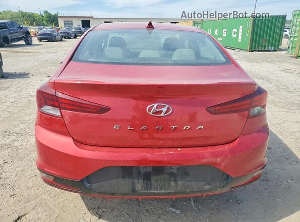 5NPD84LFXKH408822 2019 HYUNDAI ELANTRA Red Widok z tyłu