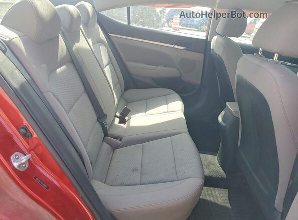 5NPD84LFXKH408822 2019 HYUNDAI ELANTRA Red Widok tylnych siedzeń
