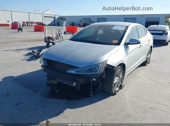 5NPD84LFXKH425359 2019 HYUNDAI ELANTRA Silver Առջևի ձախ երեք քառորդ տեսարան