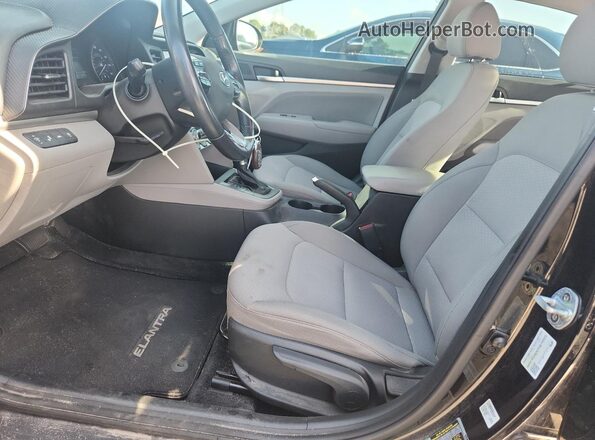 5NPD84LFXKH430643 2019 HYUNDAI ELANTRA Black წინა სალონის ხედი