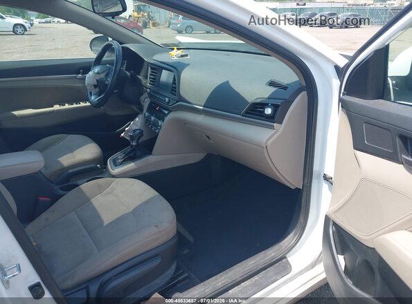 5NPD84LFXKH446356 2019 HYUNDAI ELANTRA Белый Вид салона спереди