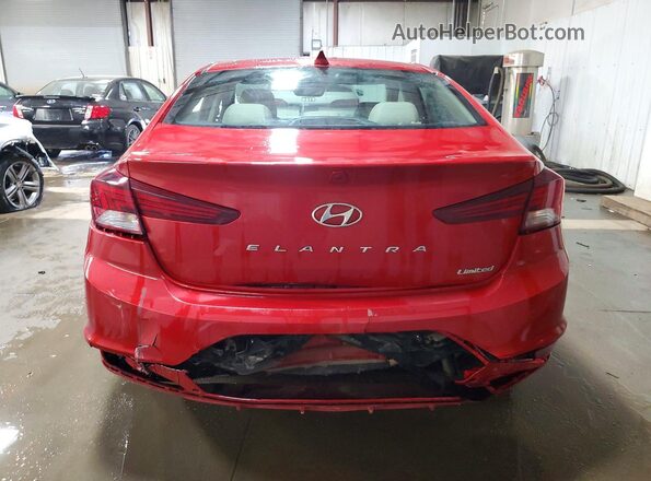 5NPD84LFXLH525253 2020 HYUNDAI ELANTRA Red Widok z tyłu