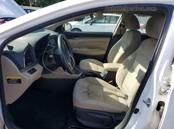 5NPD94LA1JH370722 2018 HYUNDAI ELANTRA White წინა სალონის ხედი