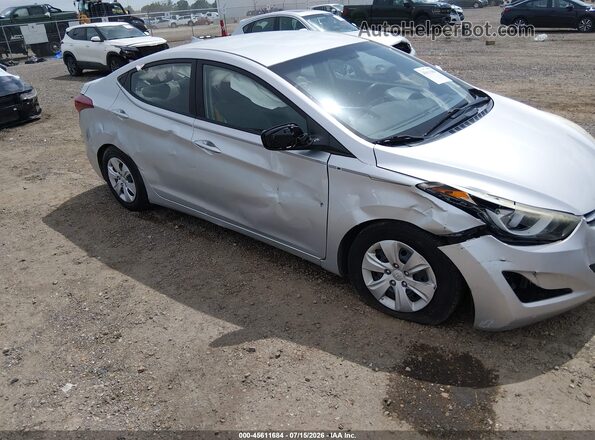 5NPDH4AE0GH663867 2016 HYUNDAI ELANTRA Silver Front view