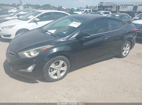 5NPDH4AE0GH672732 2016 HYUNDAI ELANTRA Black Vista tres cuartos delantera izquierda