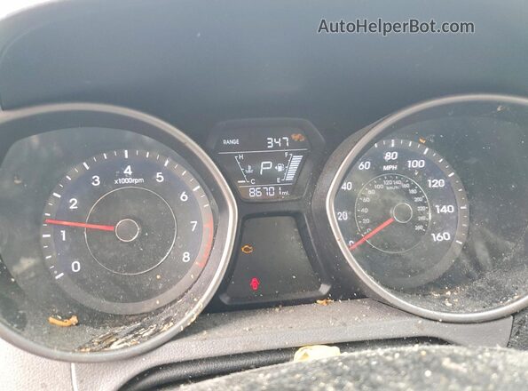 5NPDH4AE0GH685304 2016 HYUNDAI ELANTRA Silver Вид щитка приладів