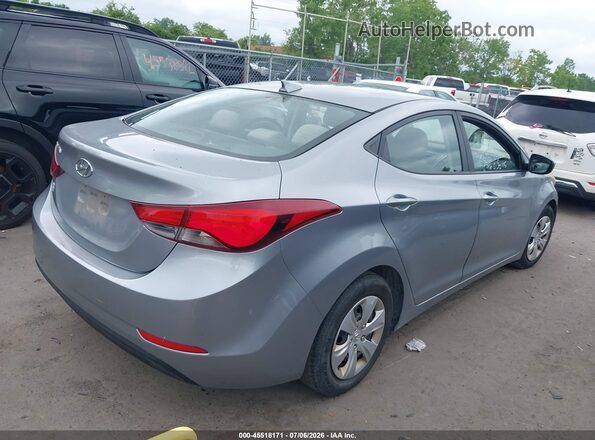 5NPDH4AE0GH688333 2016 HYUNDAI ELANTRA Gray Задня права чверть