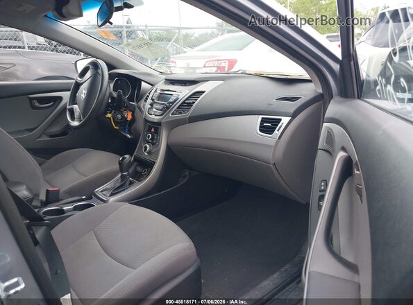 5NPDH4AE0GH688333 2016 HYUNDAI ELANTRA Gray Вид салону спереду