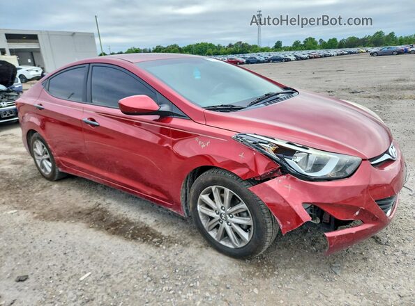 5NPDH4AE0GH689868 2016 HYUNDAI ELANTRA Red Передня права чверть