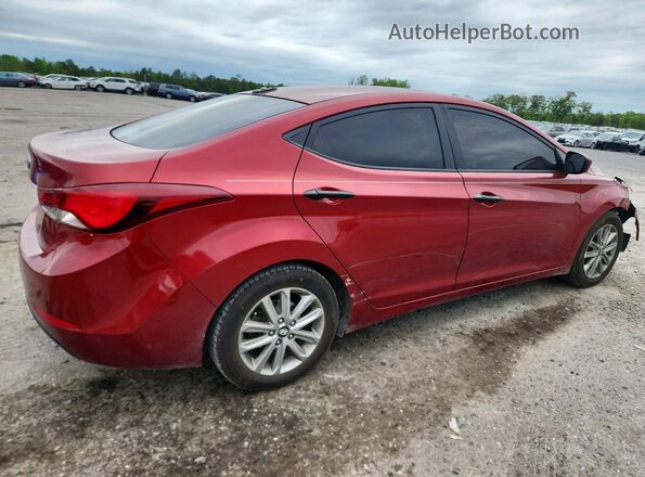 5NPDH4AE0GH689868 2016 HYUNDAI ELANTRA Red Задня права чверть