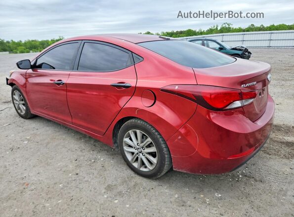 5NPDH4AE0GH689868 2016 HYUNDAI ELANTRA Red Задня ліва чверть