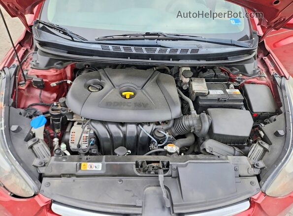 5NPDH4AE0GH689868 2016 HYUNDAI ELANTRA Red Вид задньої частини салону