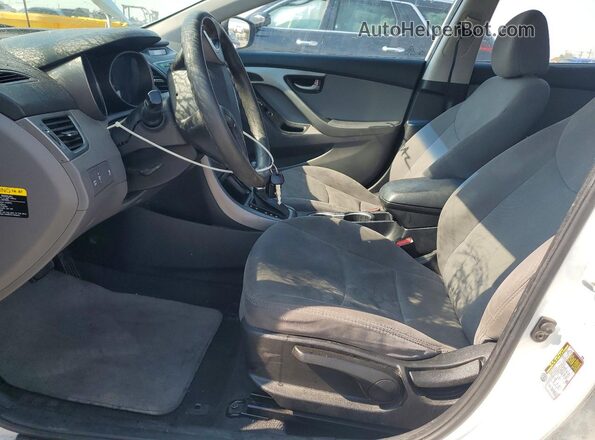5NPDH4AE0GH700495 2016 HYUNDAI ELANTRA White Widok wnętrza z przodu
